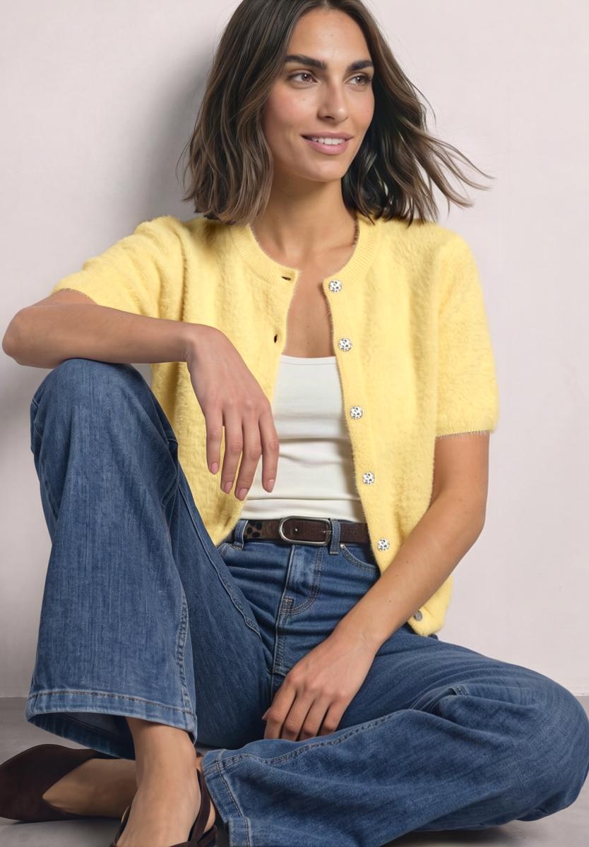 Damen Kurzarm-Cardigan