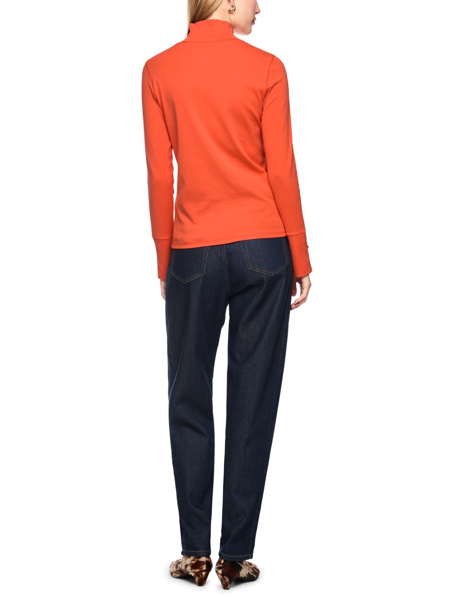 Damen Langarmshirt mit Stehkragen