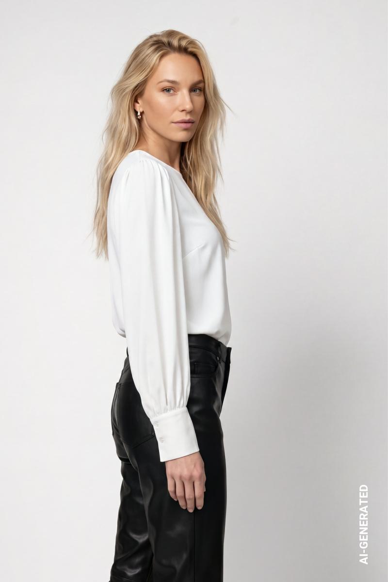 Bluse mit Crepe-Struktur