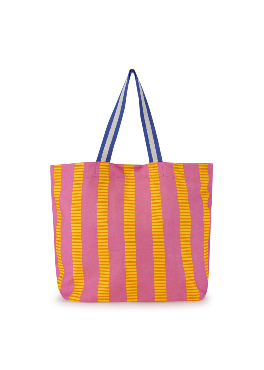 Damen Shopper aus robustem Baumwoll-Gewebe mit More-Amore-Print