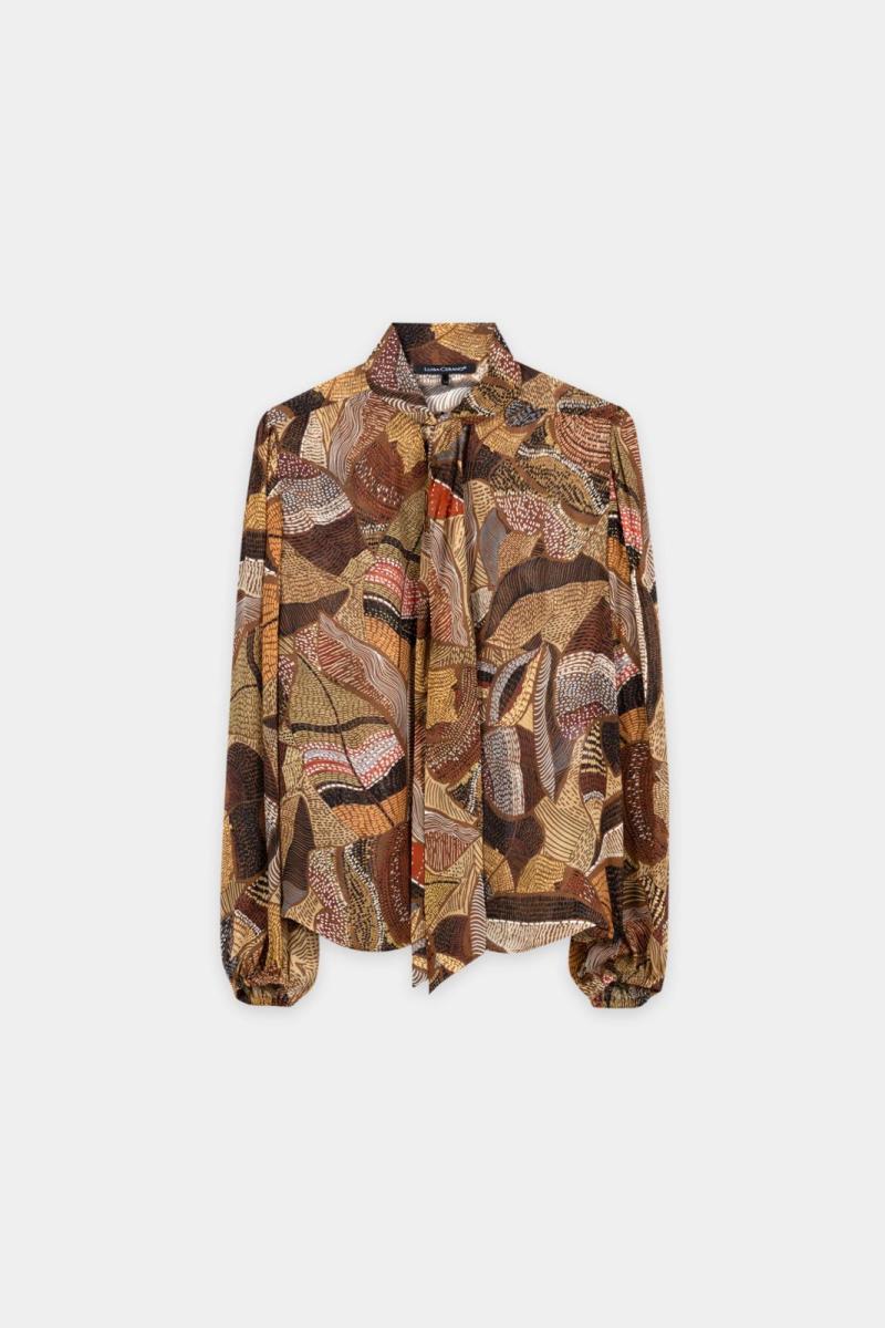 Bluse mit Ethnic-Print