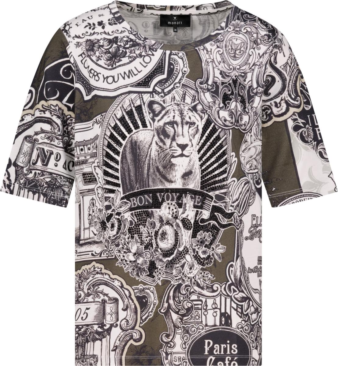 Damen T-Shirt mit Emblem-Muster