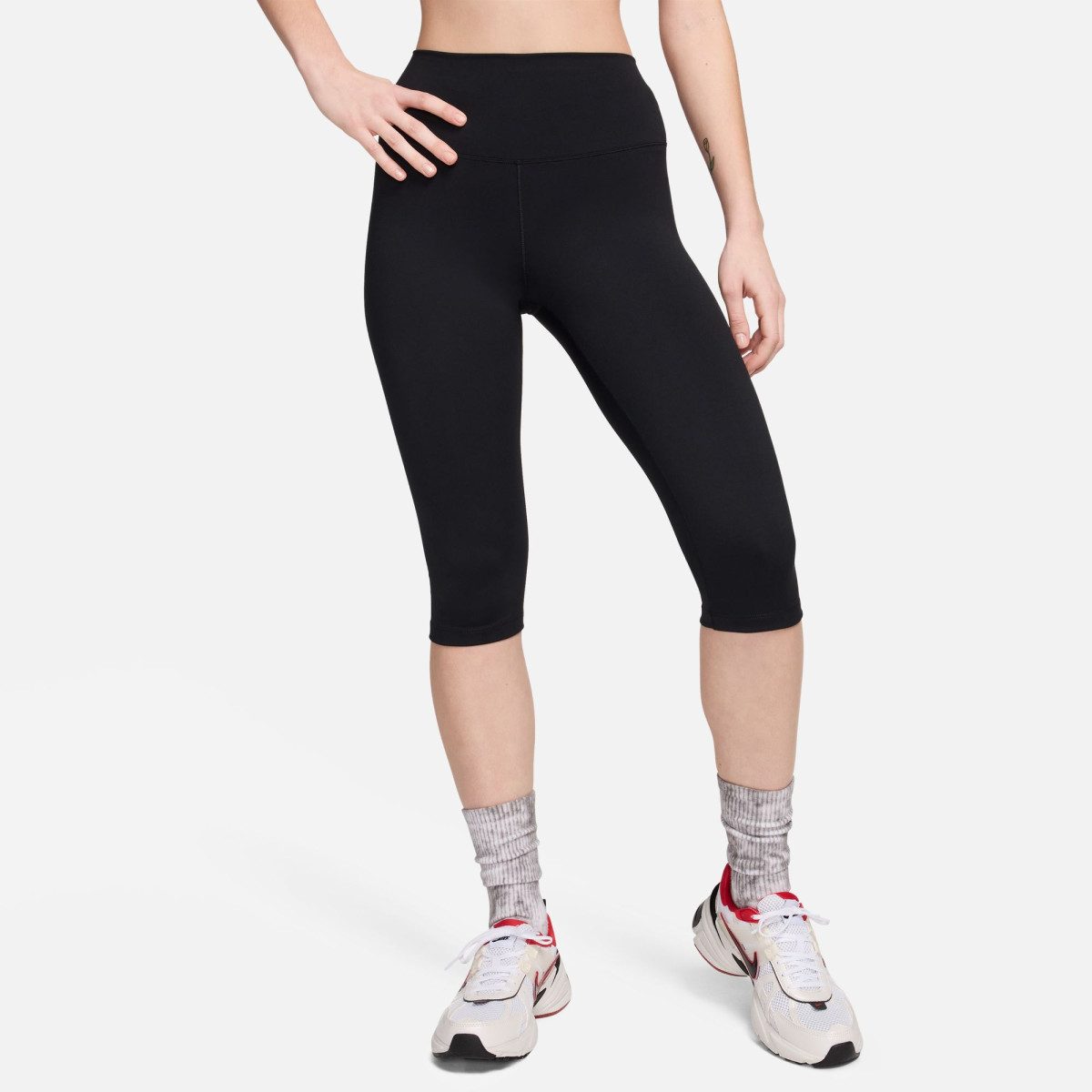 Capri-Leggings mit hohem Bund