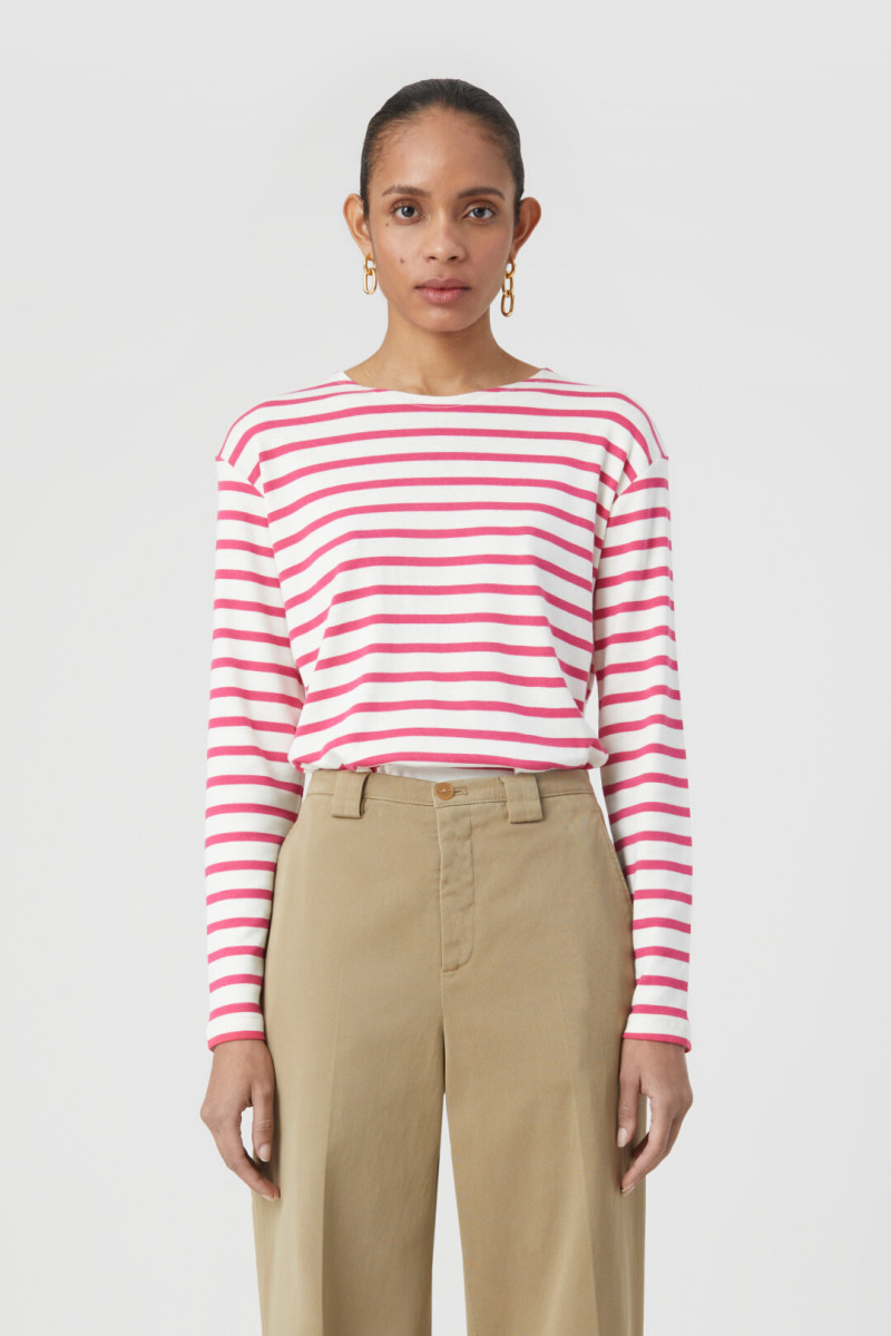 Damen Longsleeve Gestreift