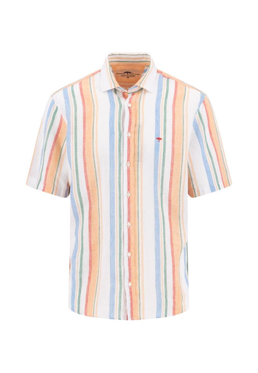 Herren Hemd Colorful Linen Stripes