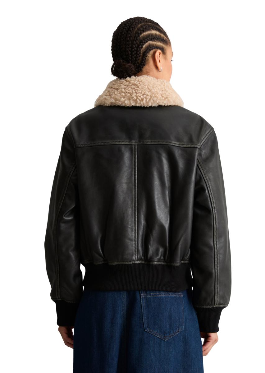 Damen Lederjacke im Aviator-Stil