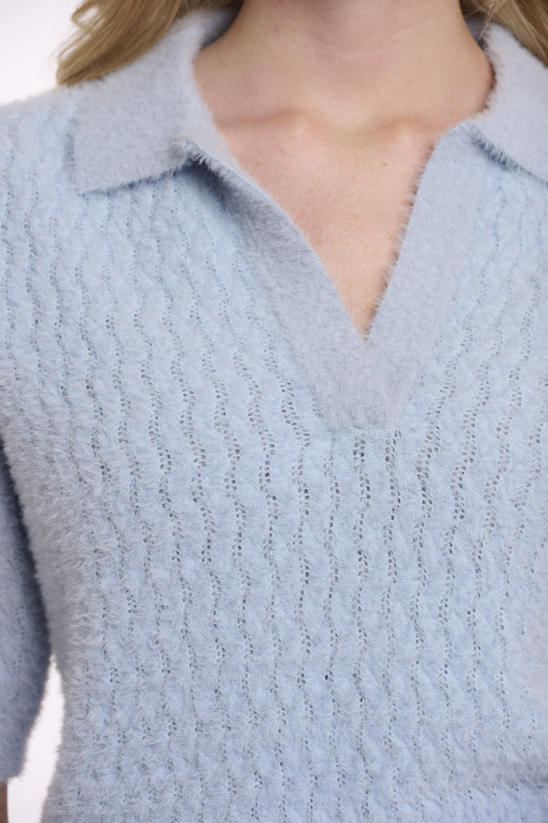 Damen Kurzarm-Pullover Moisa