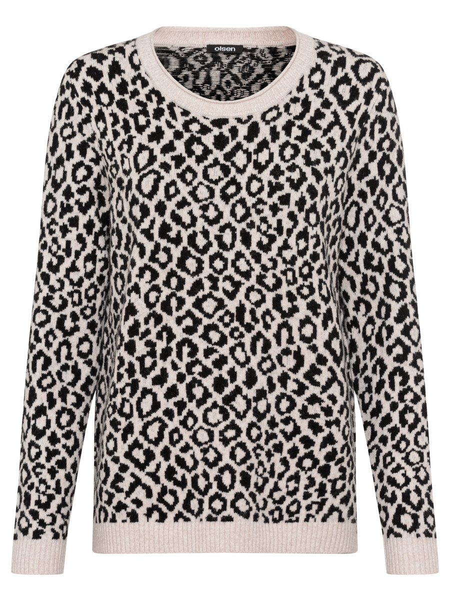 Damen Pullover mit Animal-Print