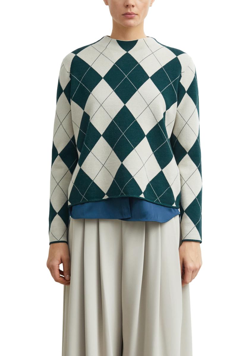 Damen Strickpullover Argyle