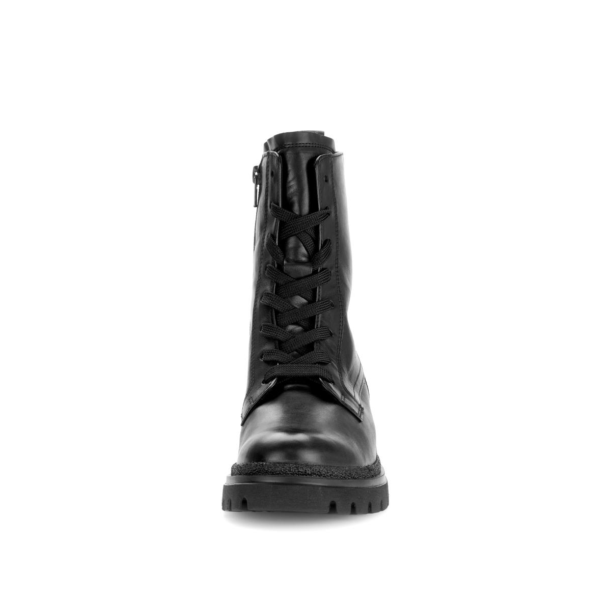 Damen Schnürstiefeletten Glattleder
