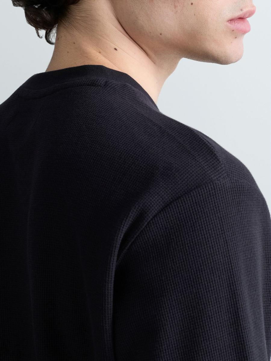 Herren Langarmshirt mit Struktur