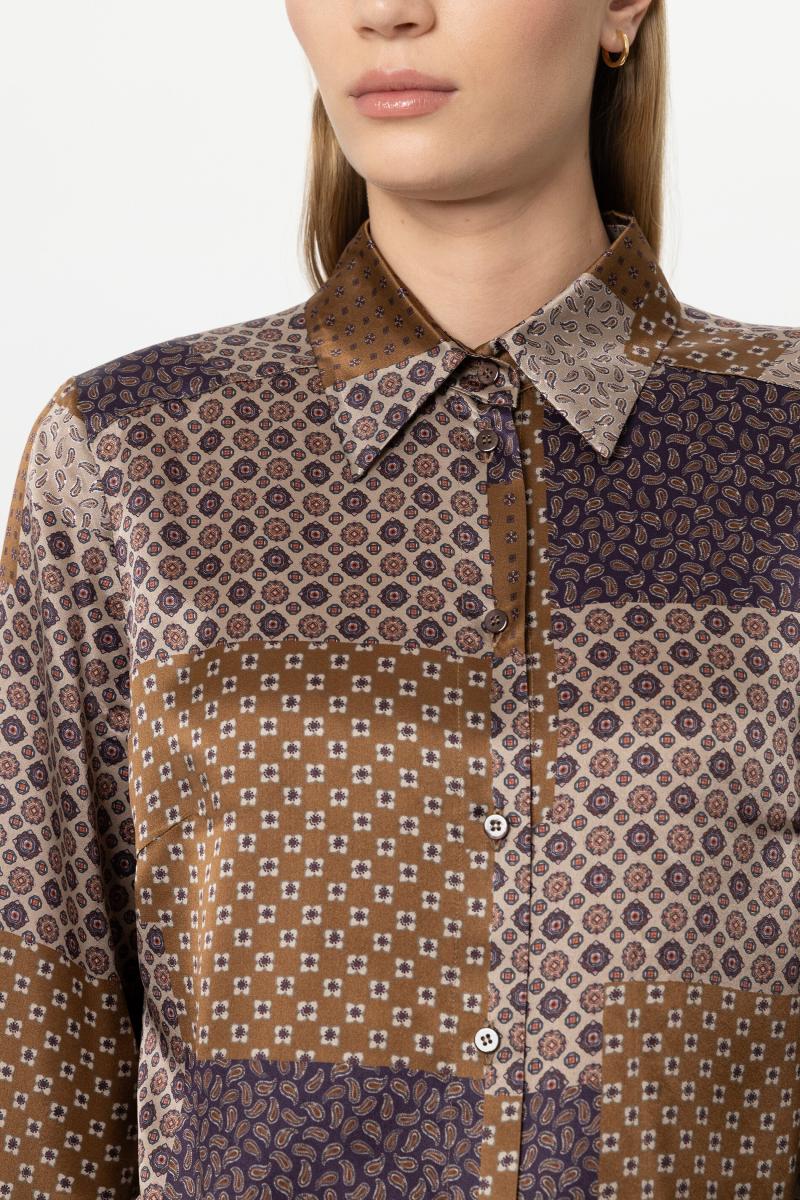 Hemdbluse mit Pattern-Print