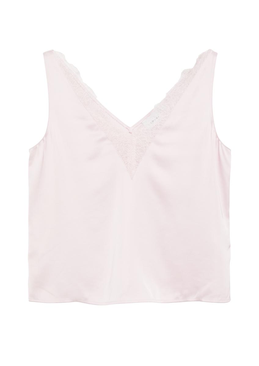 Satintop mit Spitze