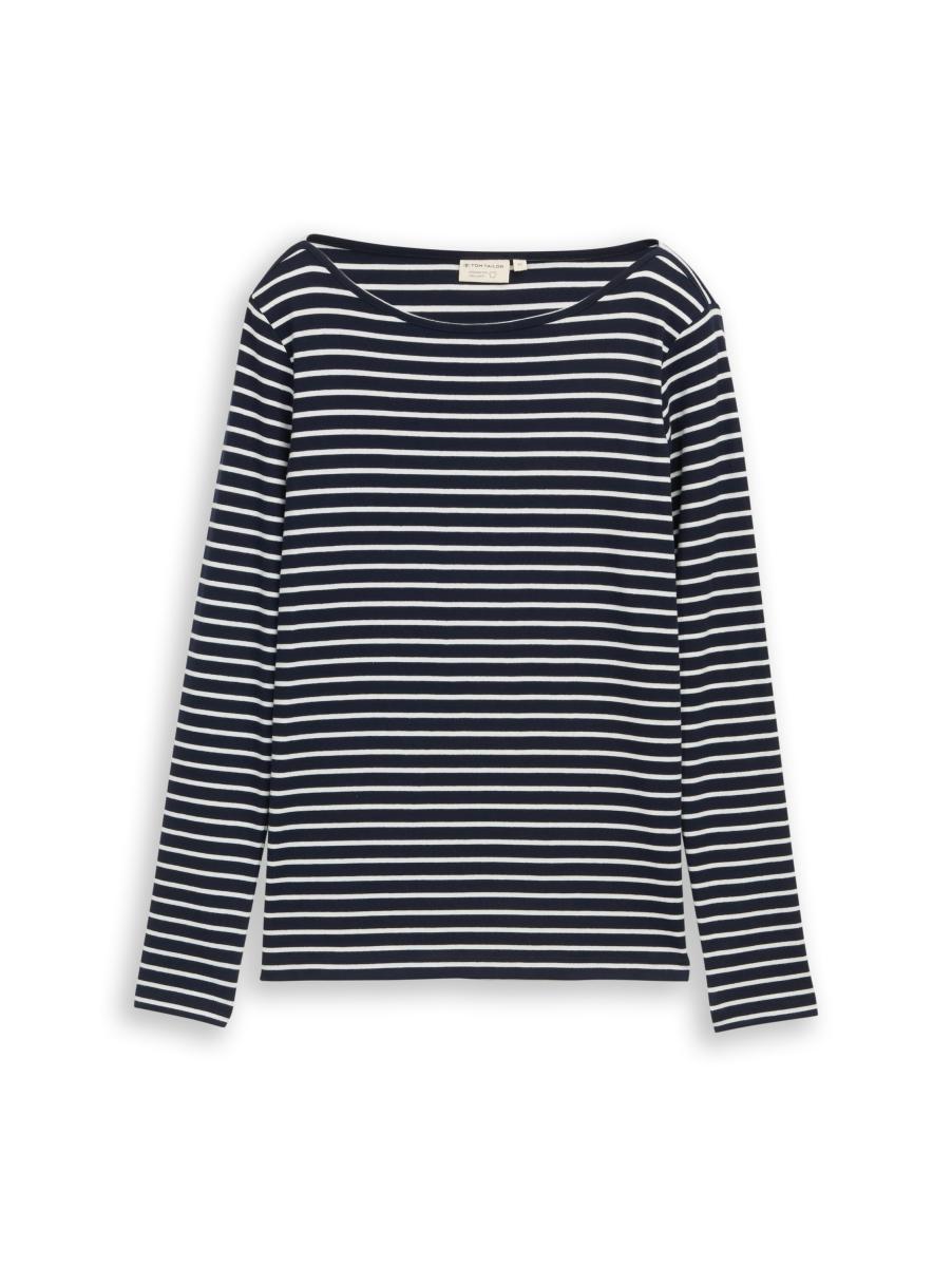 Damen Langarmshirt mit Streifenmuster