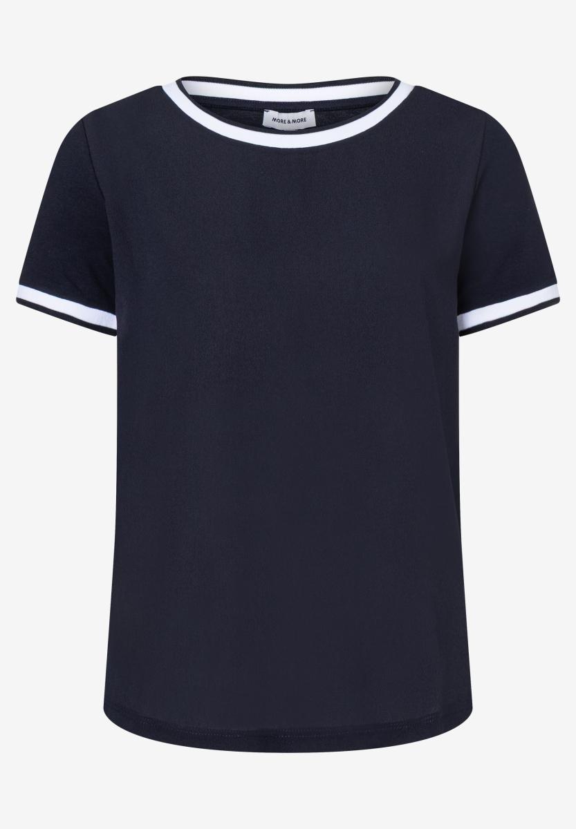 Blusenshirt mit Kontrastabschlüssen