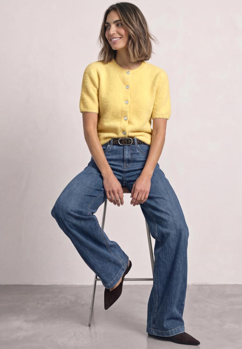 Damen Kurzarm-Cardigan
