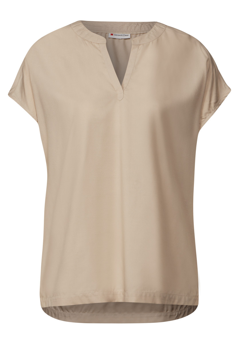 Bluse in Unifarbe