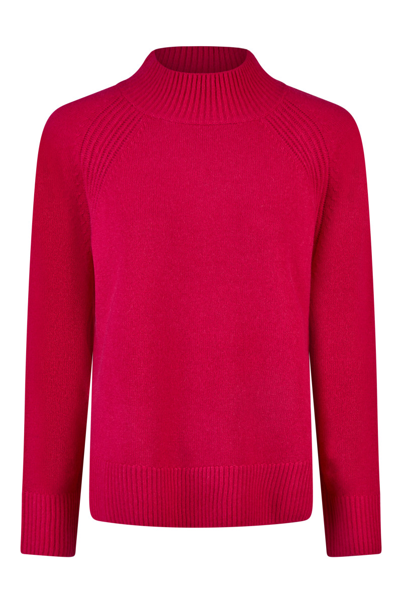 Damen Mock Neck Pullover Cashmere