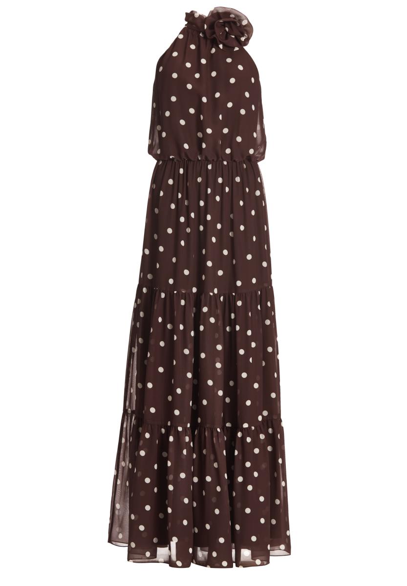 Abendkleid aus Chiffon mit Polka Dots