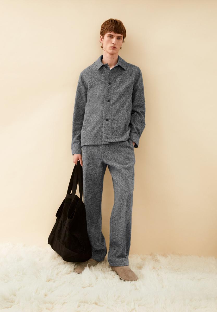 Herren Hose Tweed Straight Pant