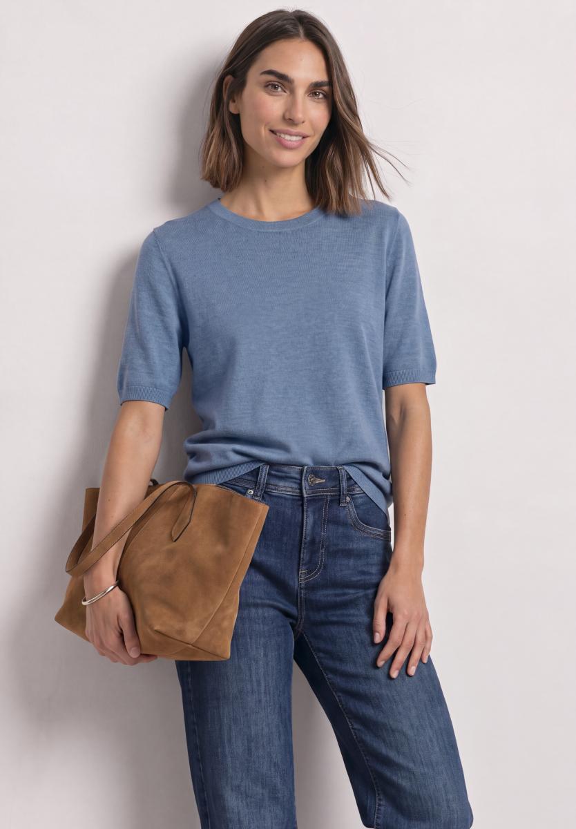 Damen Kurzarm-Pullover