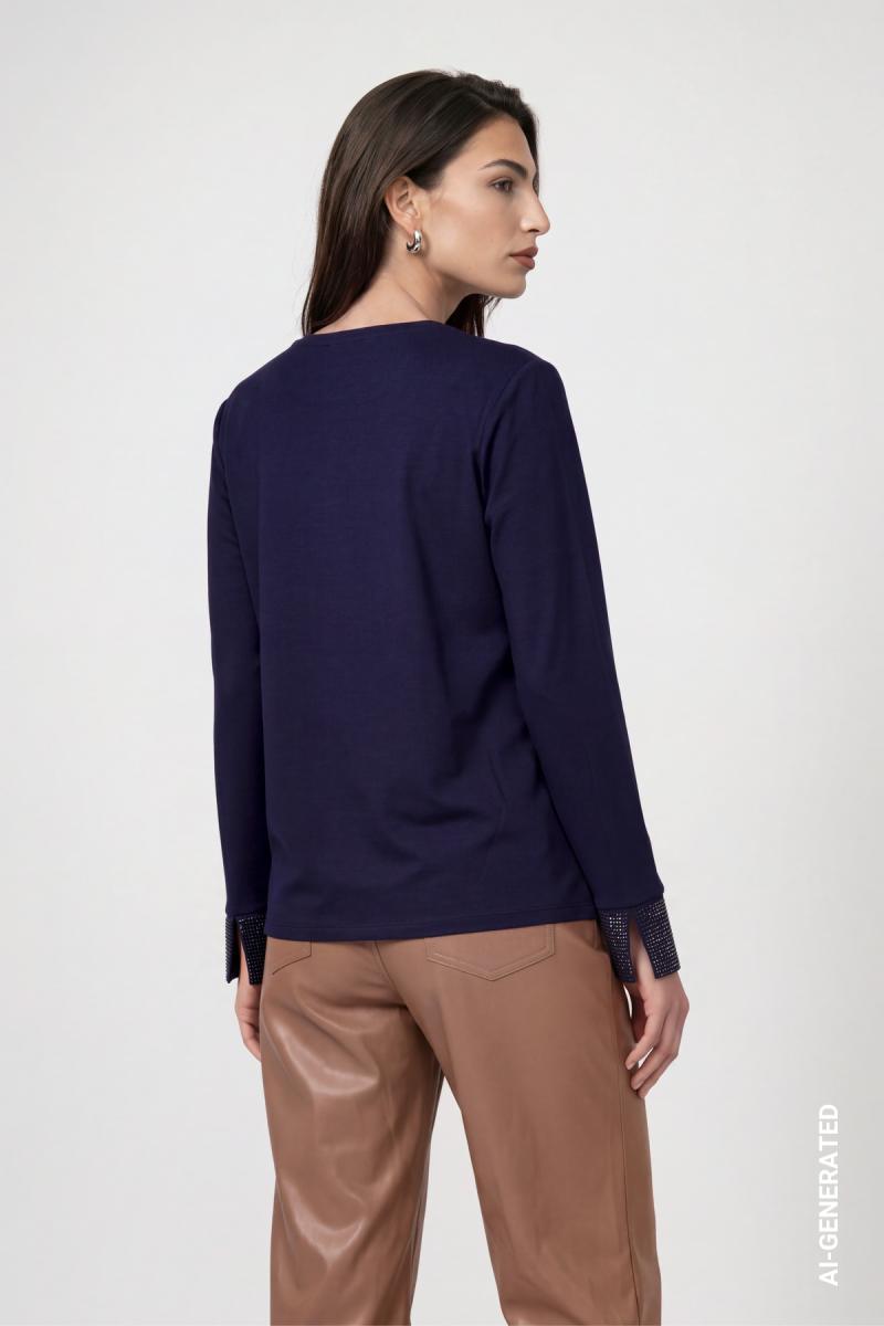 Shirtbluse Mit Strasssteinen