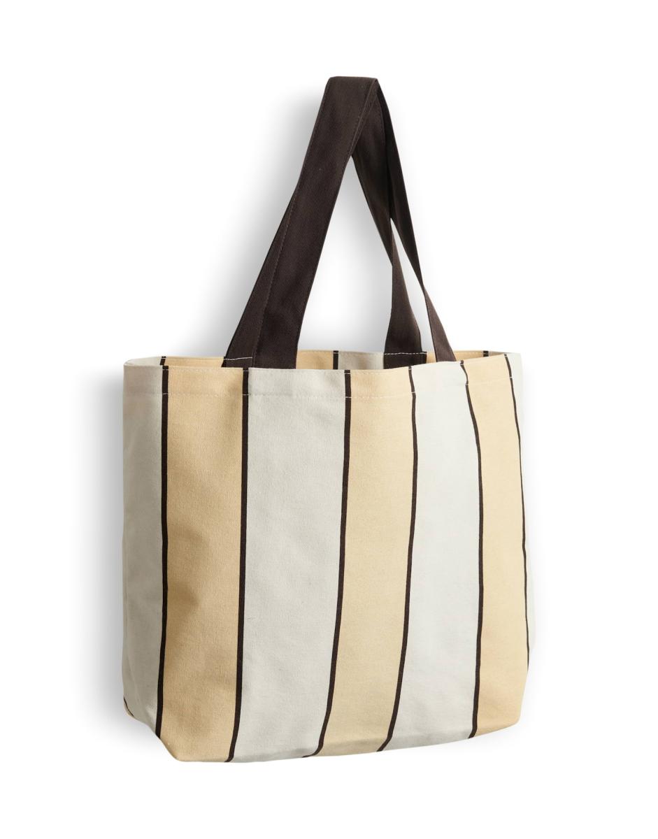 Gestreifter Shopper aus Canvas