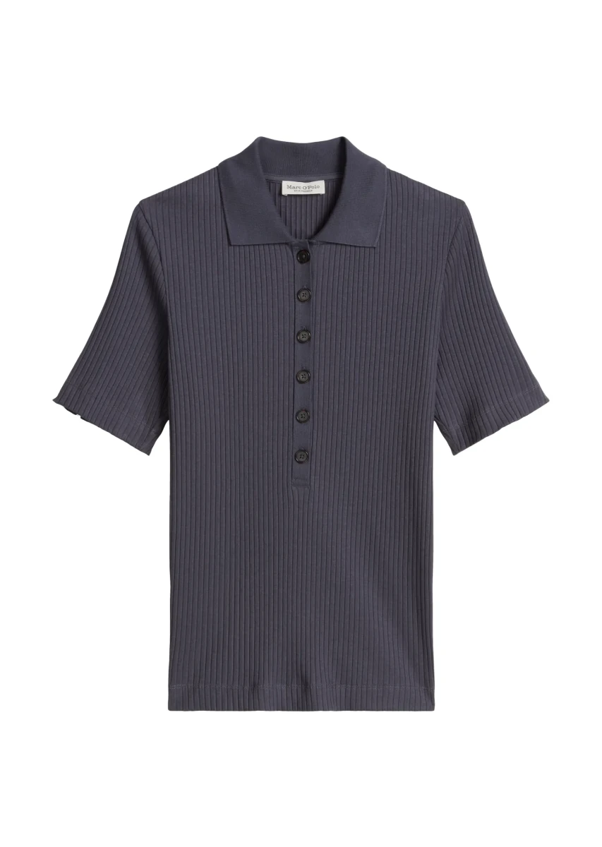 Geripptes Damen Poloshirt