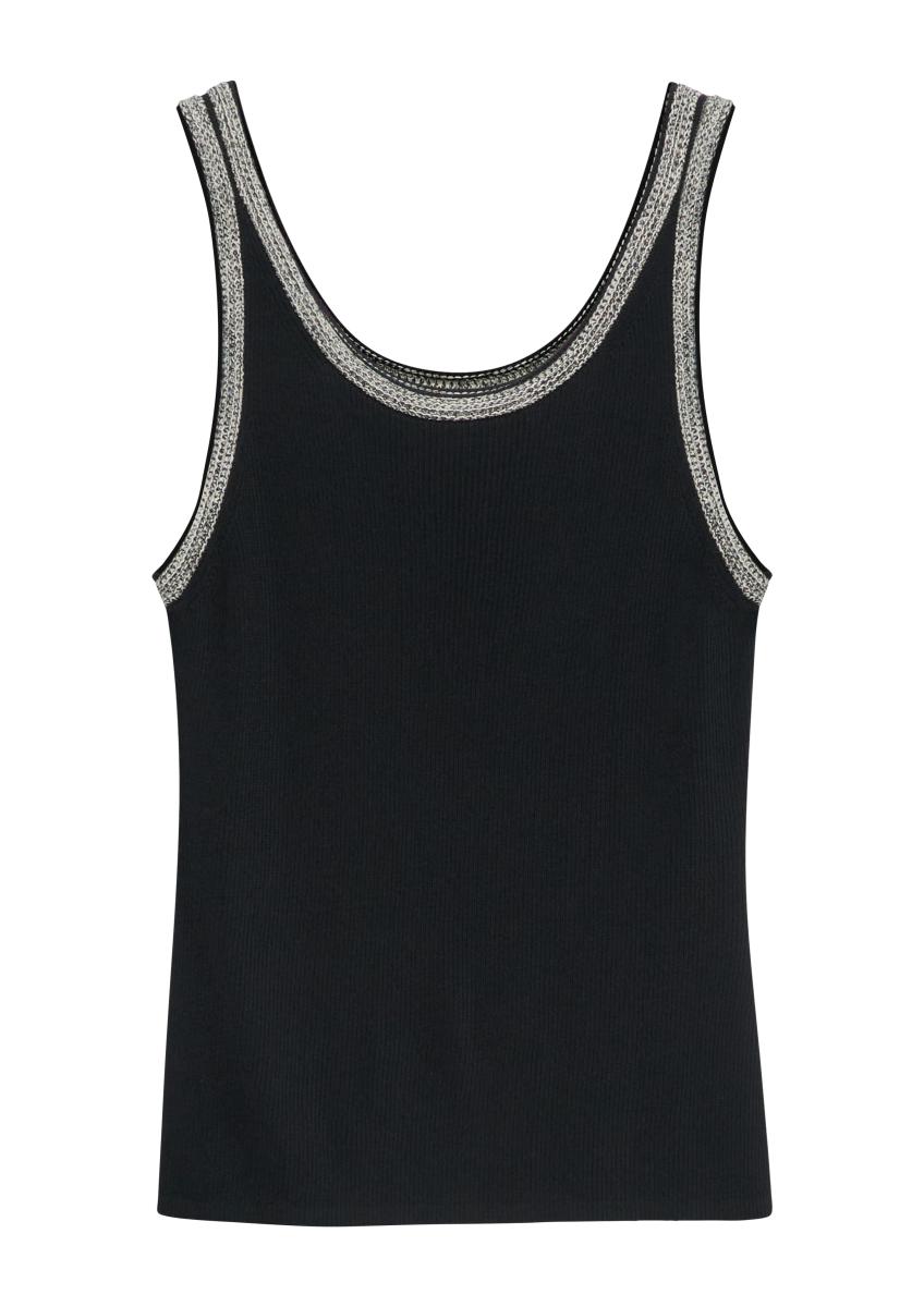 Damen Stricktop mit Kontrastdetail