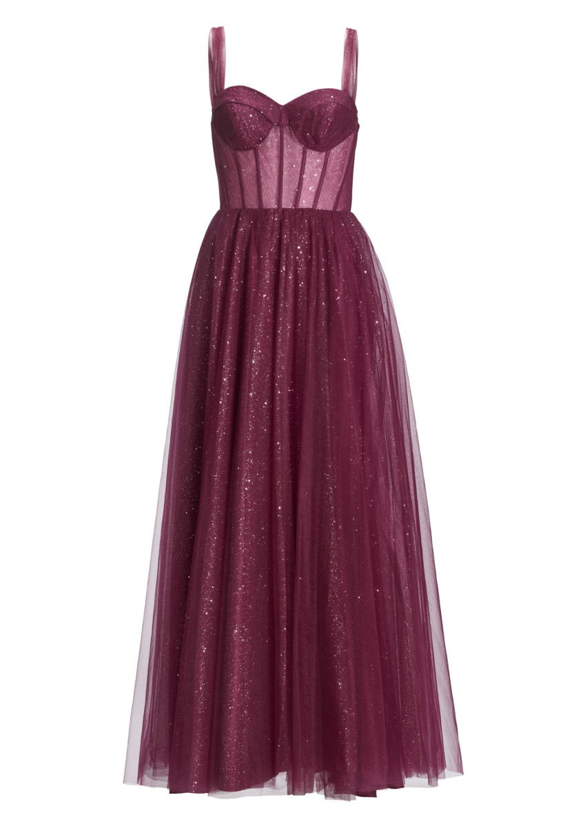 Tüllrobe mit Schimmereffekt