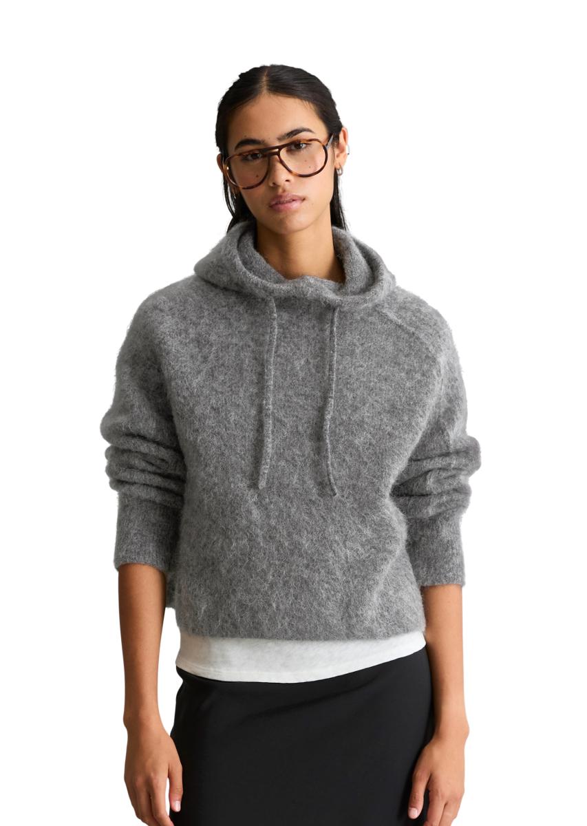 Damen Strick-Hoodie oversize