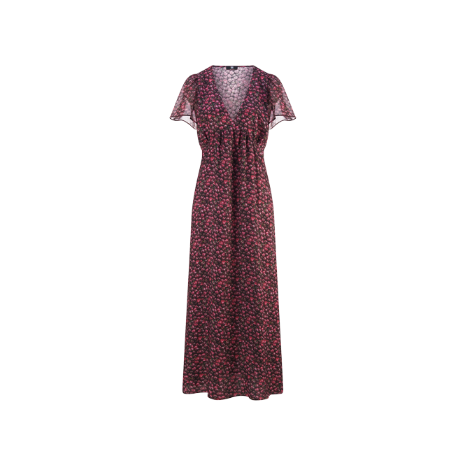 Maxikleid mit Cherry Print