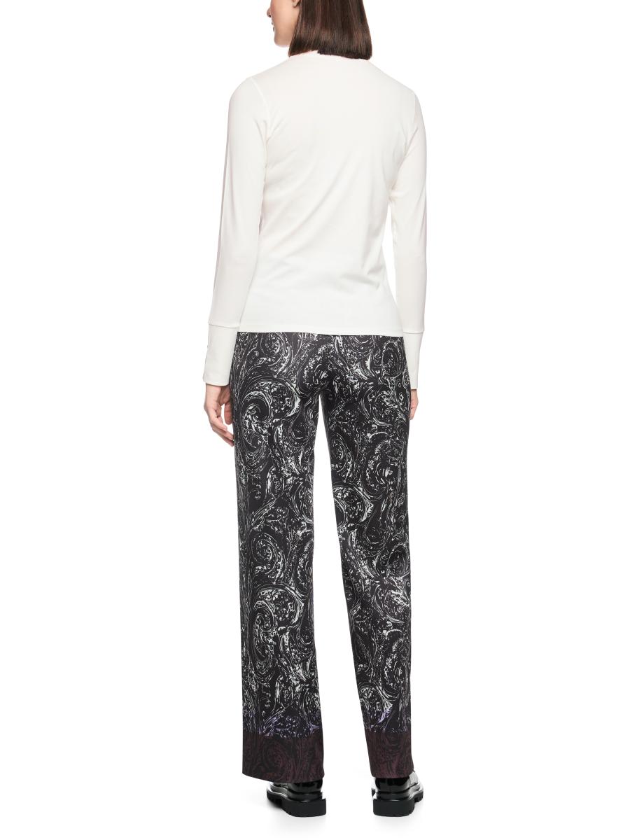 Damen Baumwoll-Longsleeve mit Stehkragen
