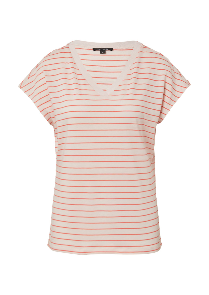 Damen Viskose-T-Shirt Gestreift