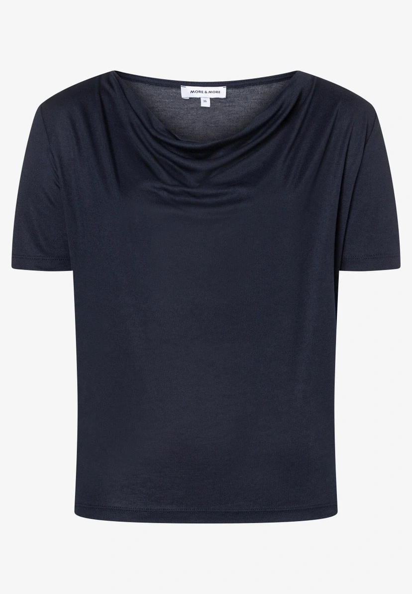 Damen Shirt mit Wasserfall-Ausschnitt