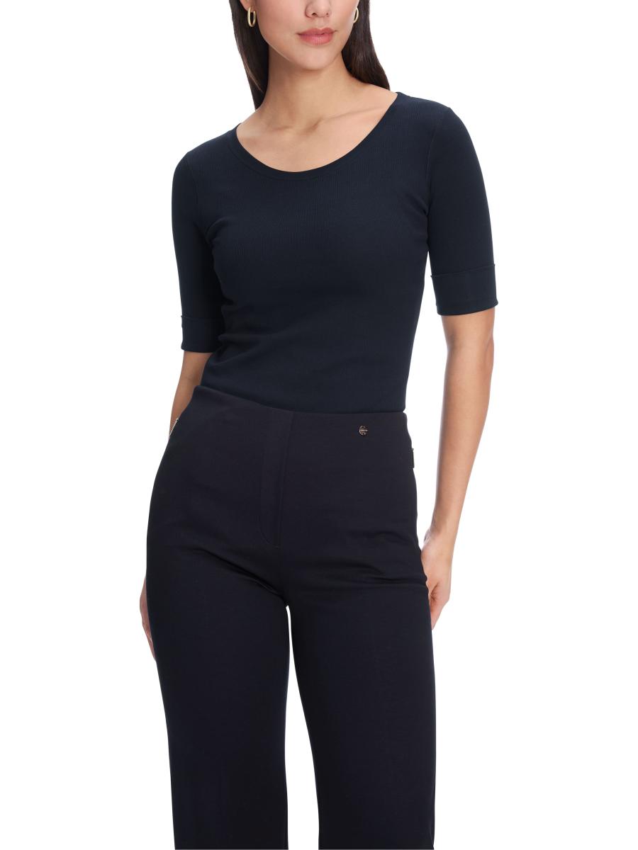 Damen Rundhals-Shirt mit halben Ärmeln