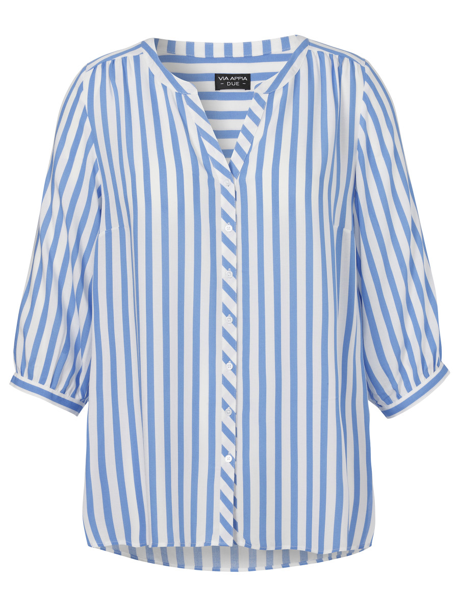 Curvy Bluse mit Streifen