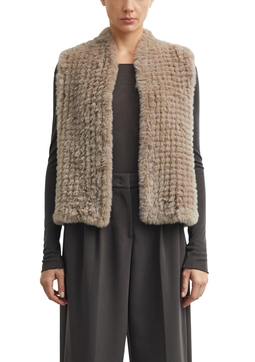 Damen Fake-Fur-Weste