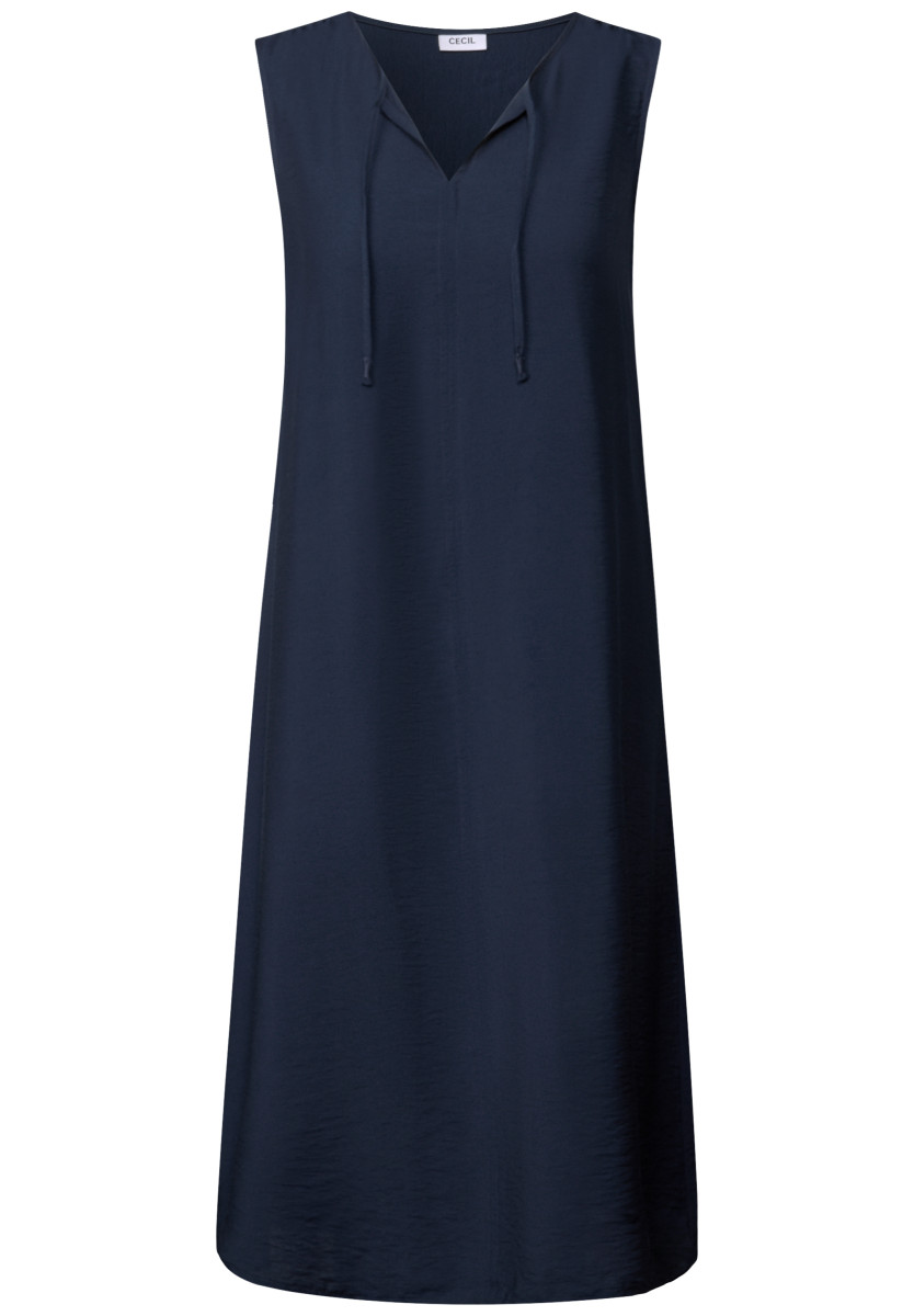 Viskosekleid in Unifarbe