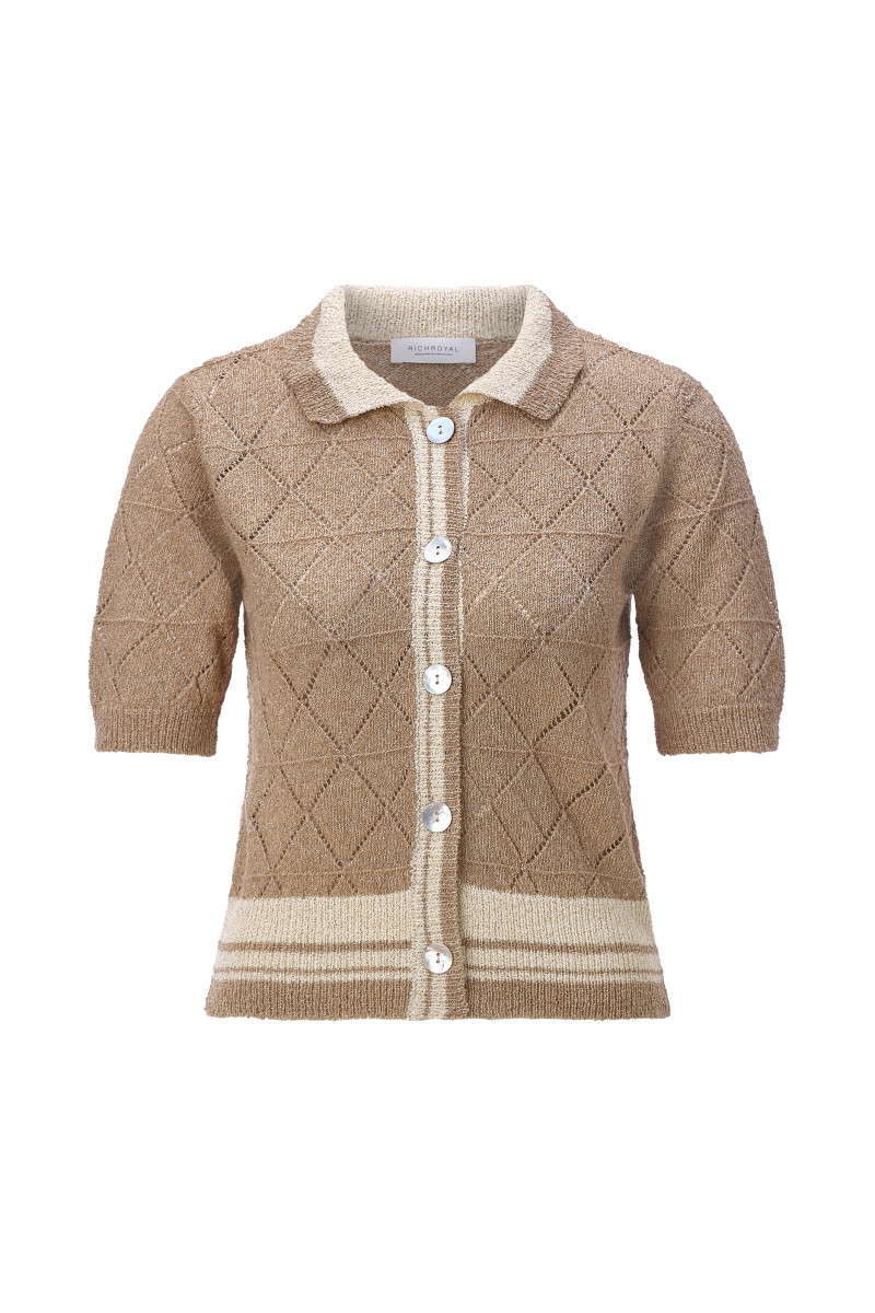 Damen Kurzarm-Strickjacke