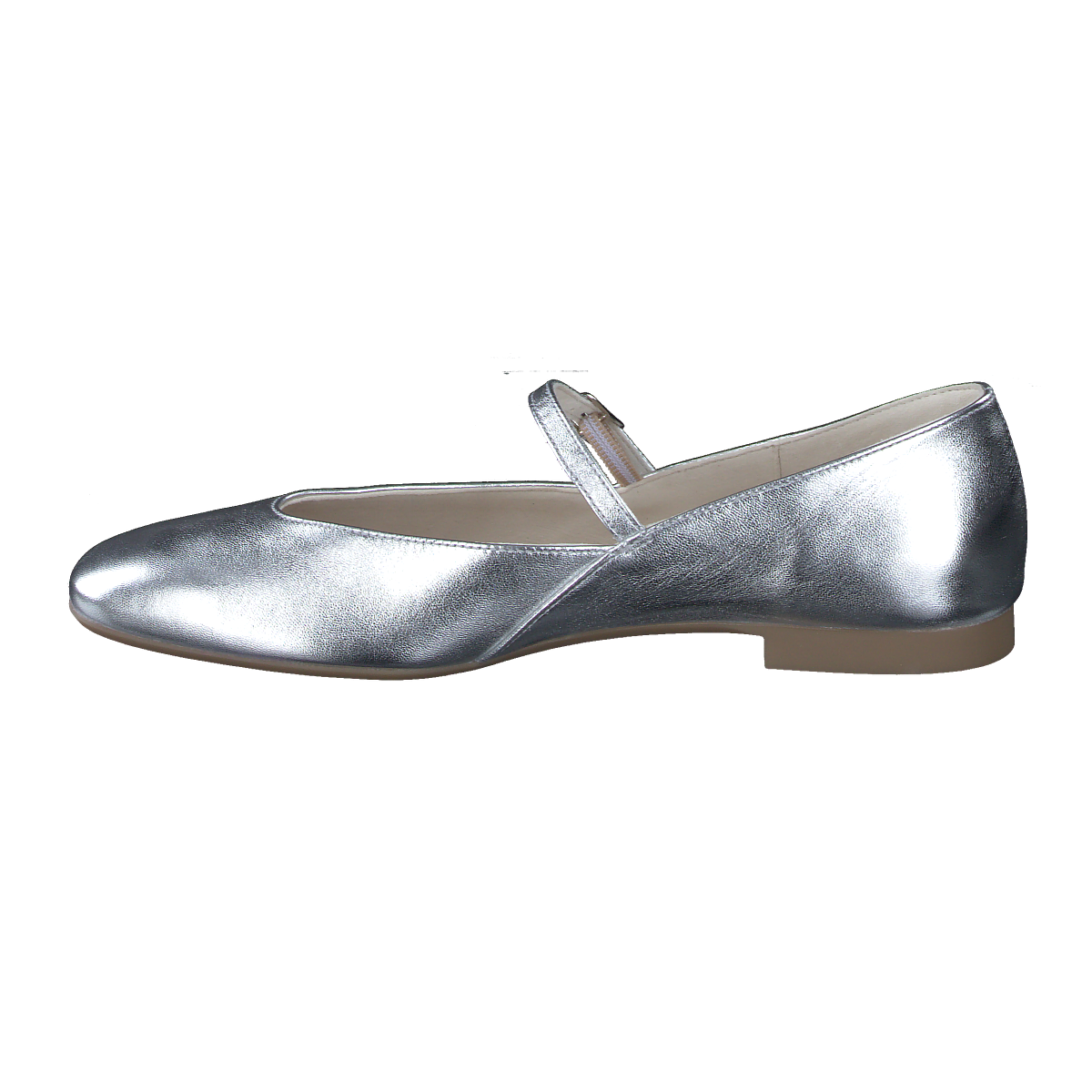 Damen Ballerina in Metallic-Optik