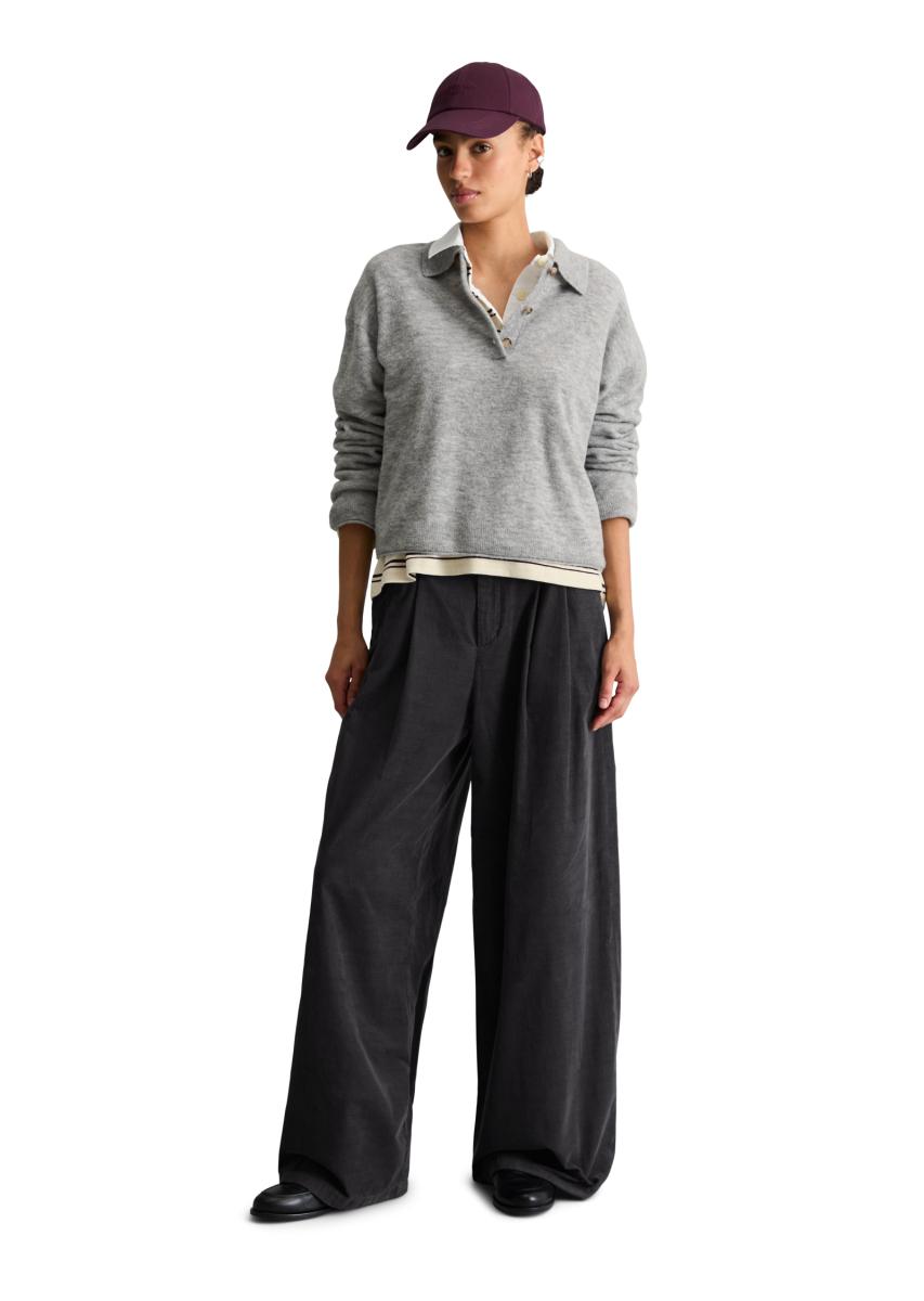 Damen Langarm-Poloshirt