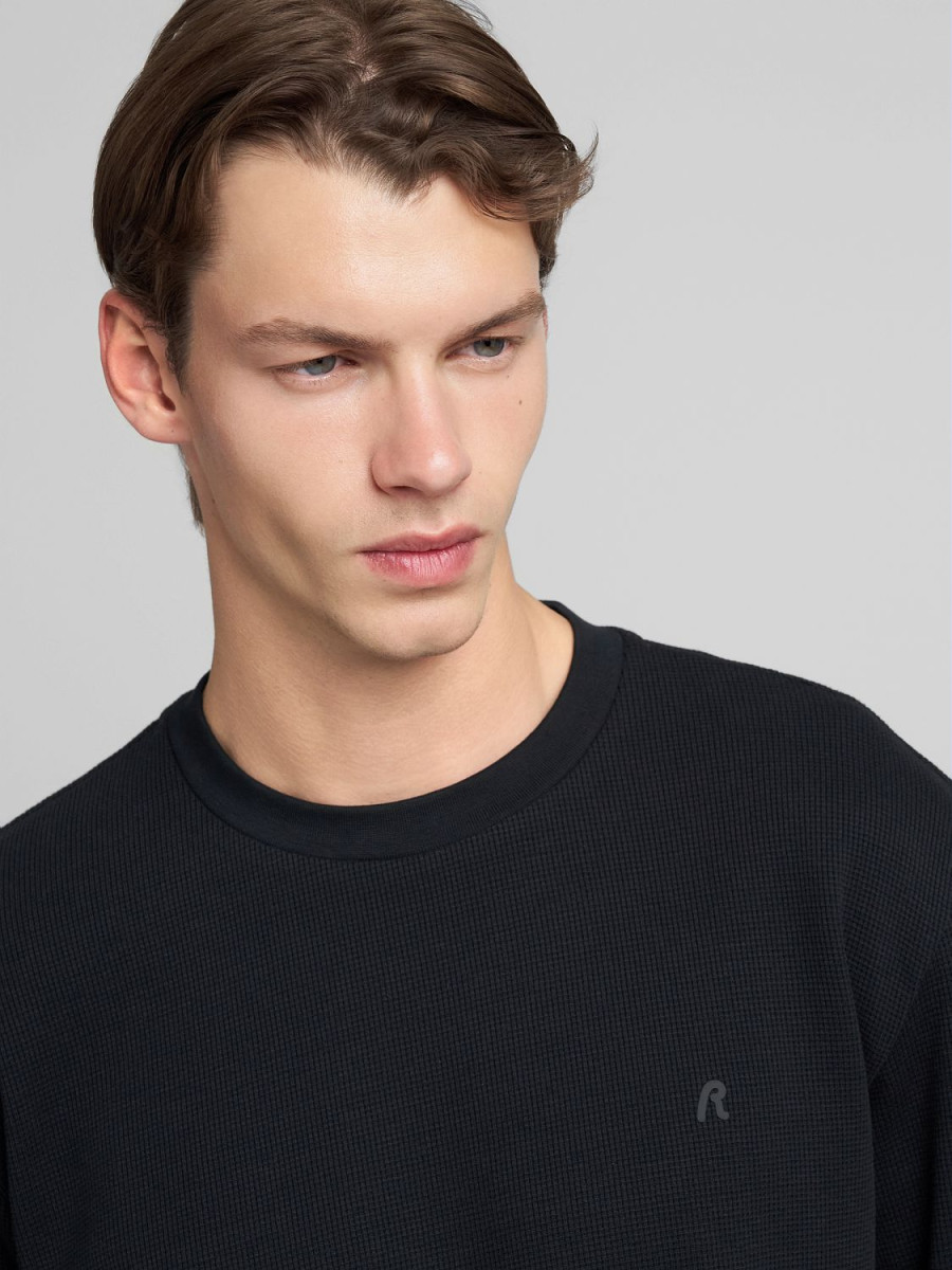 Herren Langarmshirt mit Struktur
