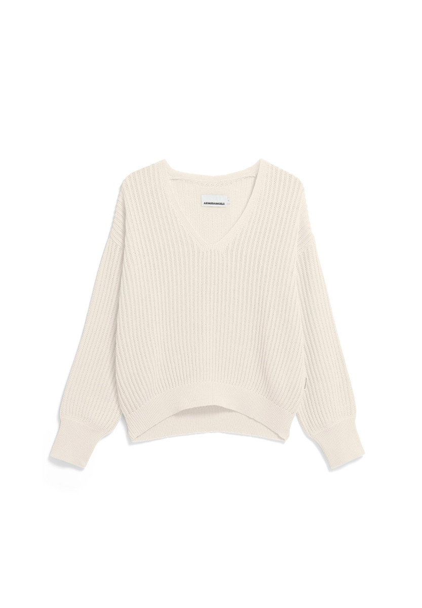 Damen Strickpullover Leinen-Mix