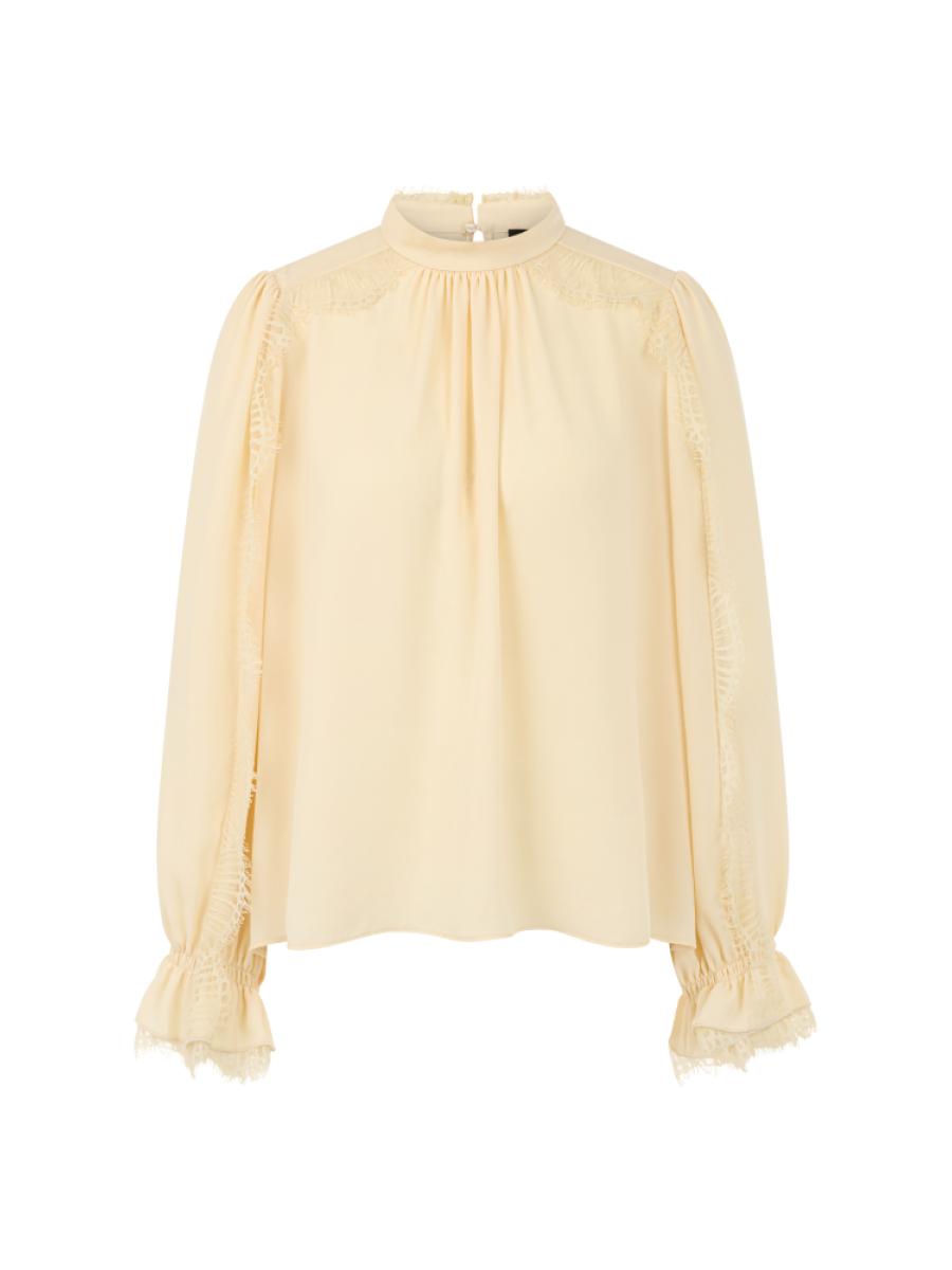 Fließende Bluse mit Spitze