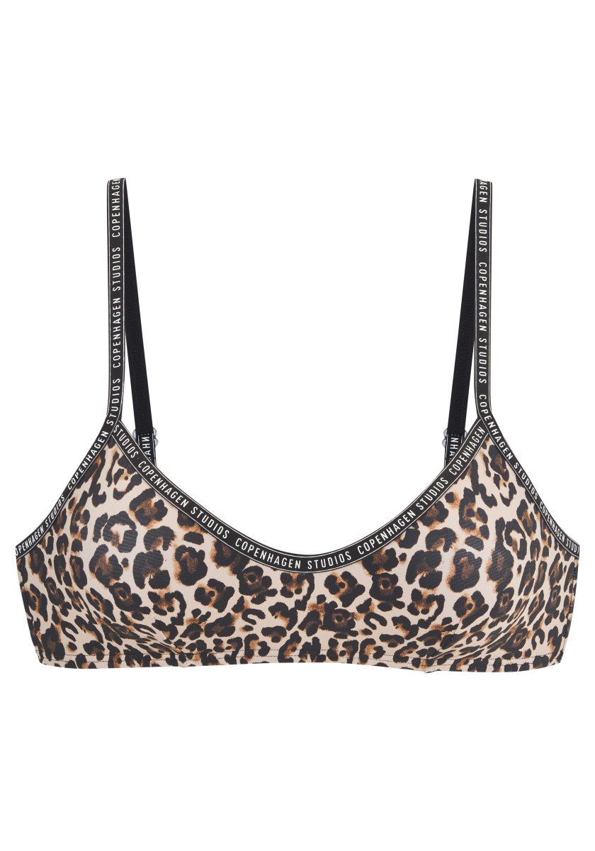 Bustier-Top mit Allover-Animalprint