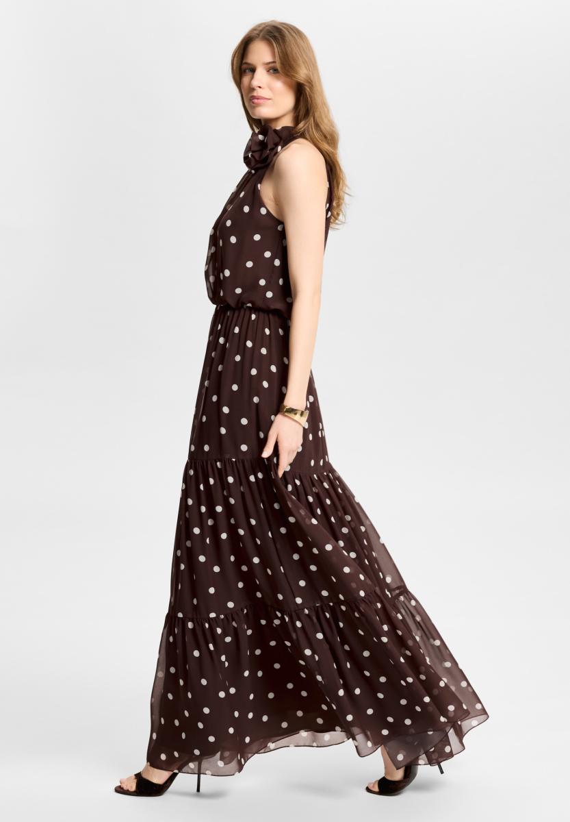Abendkleid aus Chiffon mit Polka Dots