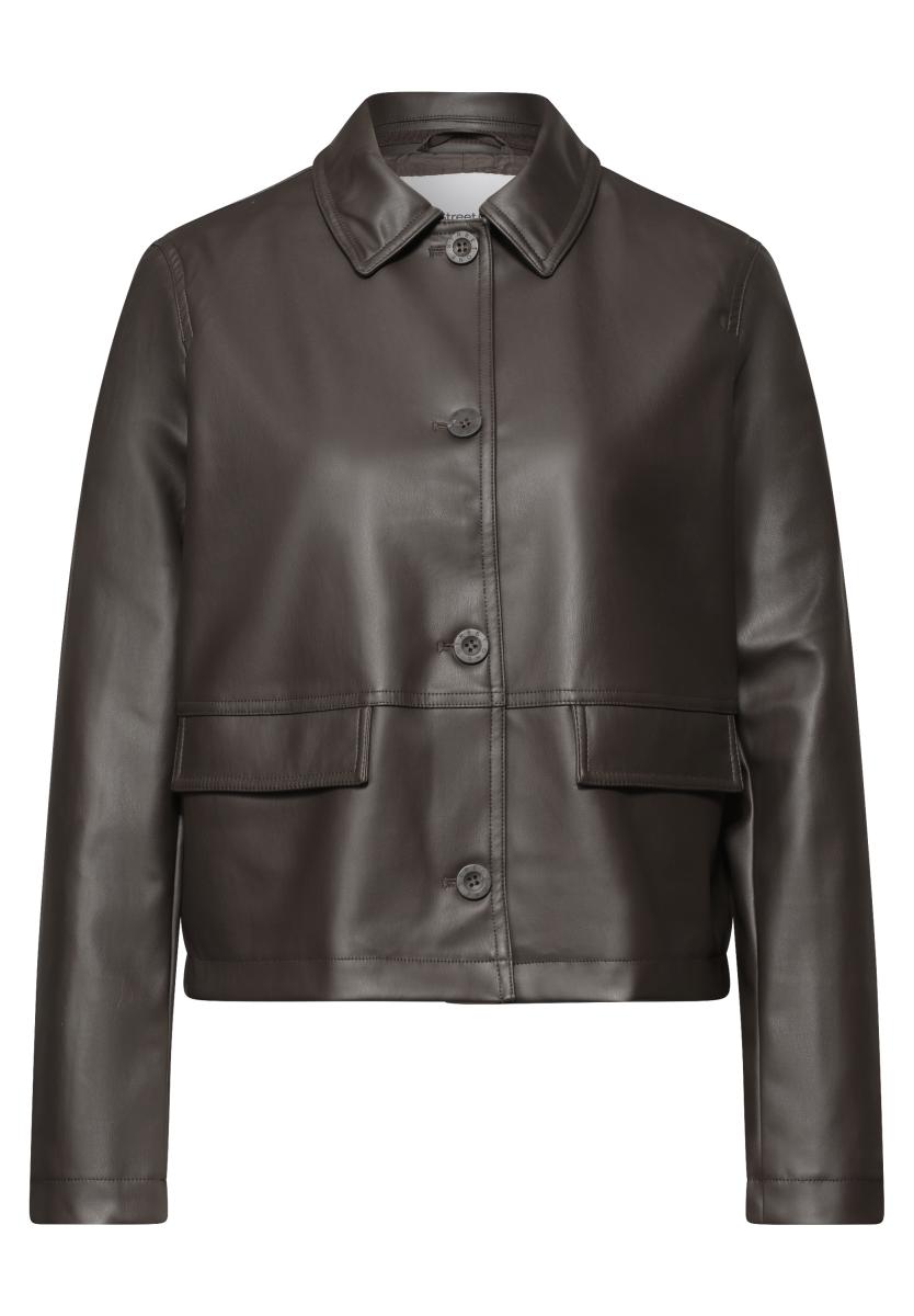 Damen Jacke im Leder-Look