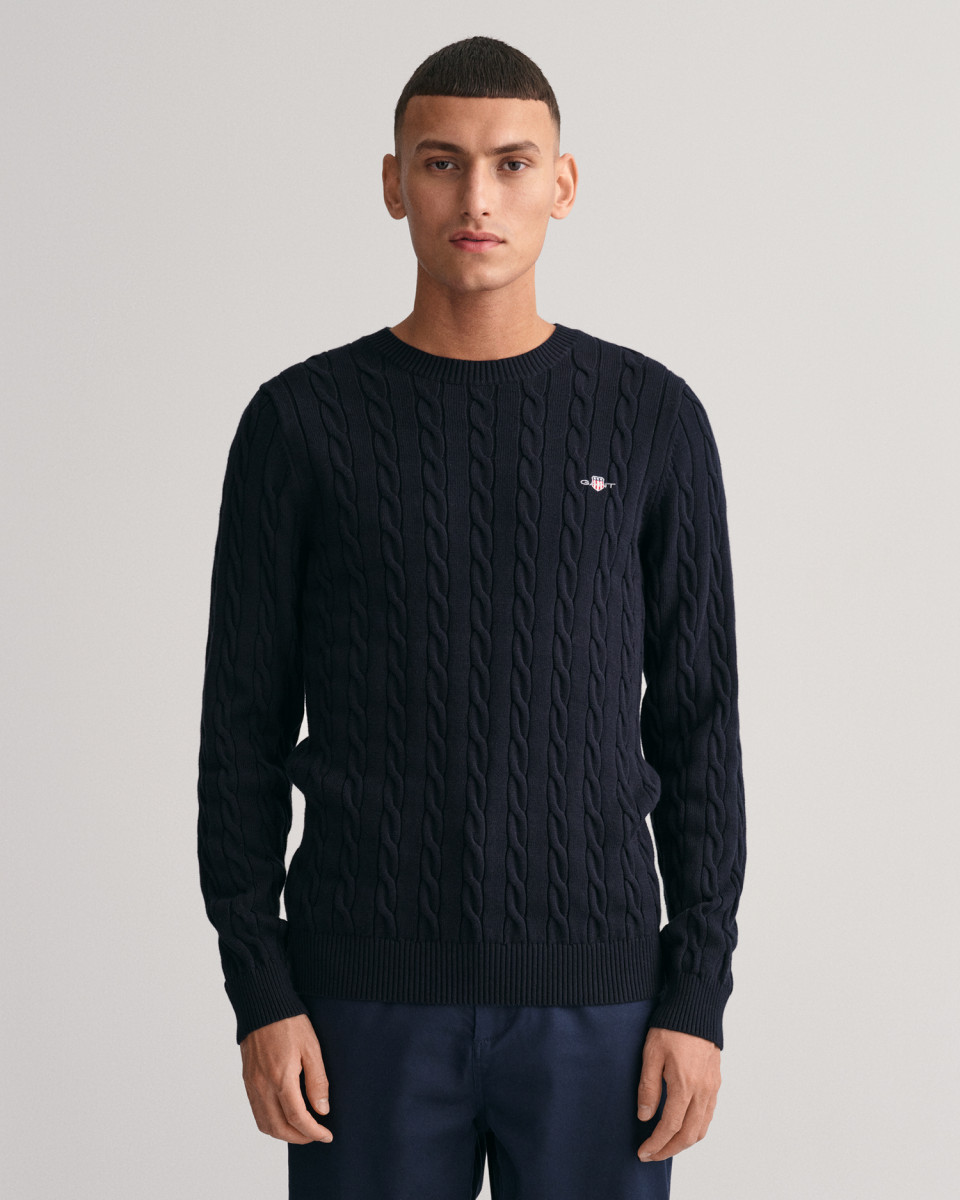 Herren Zopfstrick-Pullover