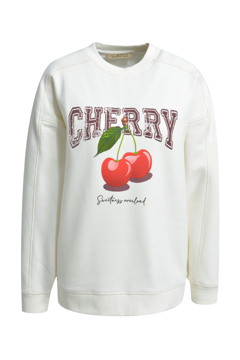 Damen Sweatshirt Cherry Print
